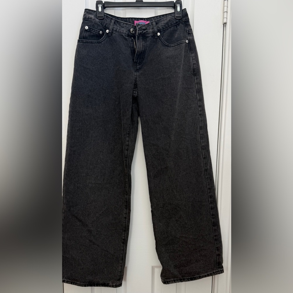 Edikted Black Wide Leg Jeans